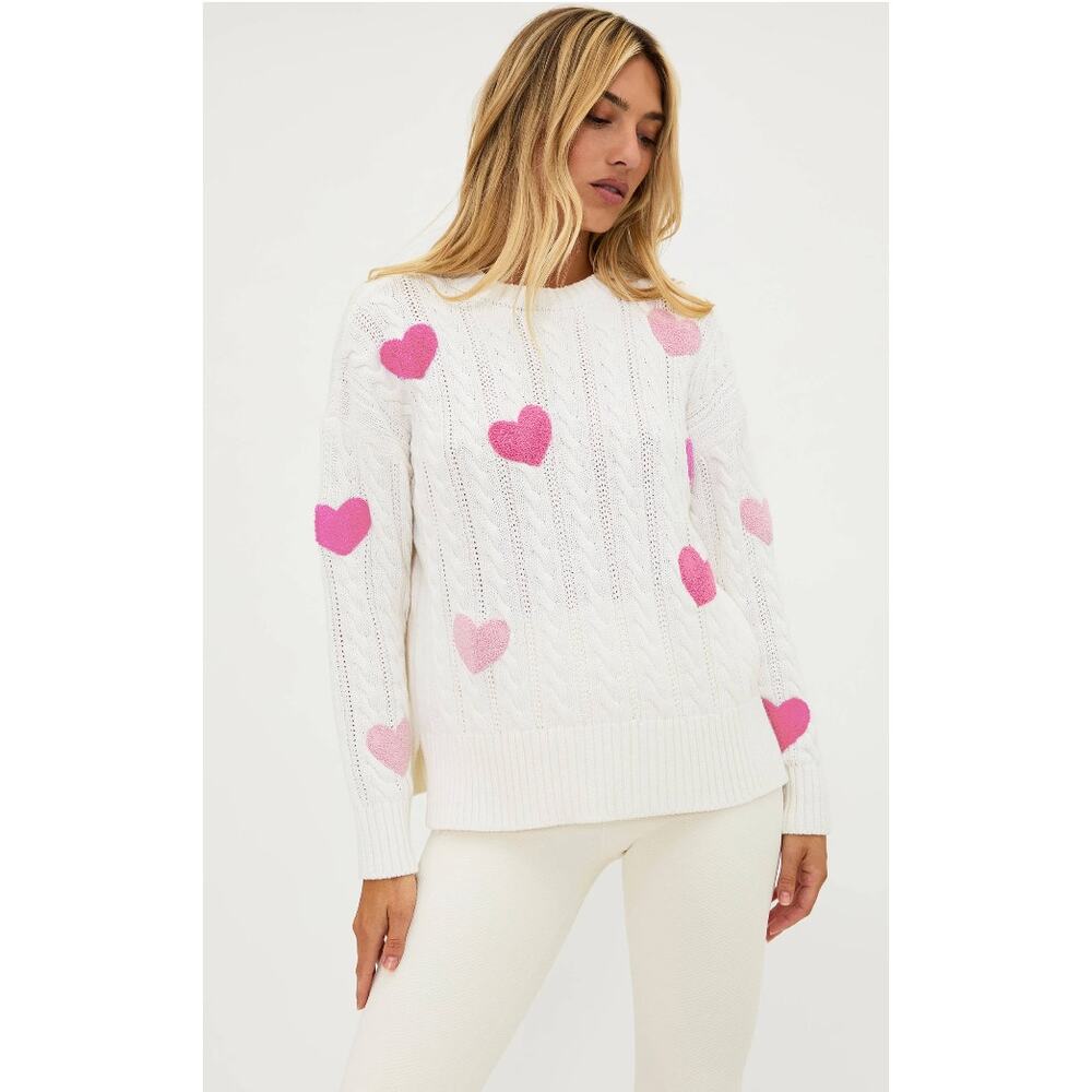 Beach Riot Callie Sweater Ivory Cable XS